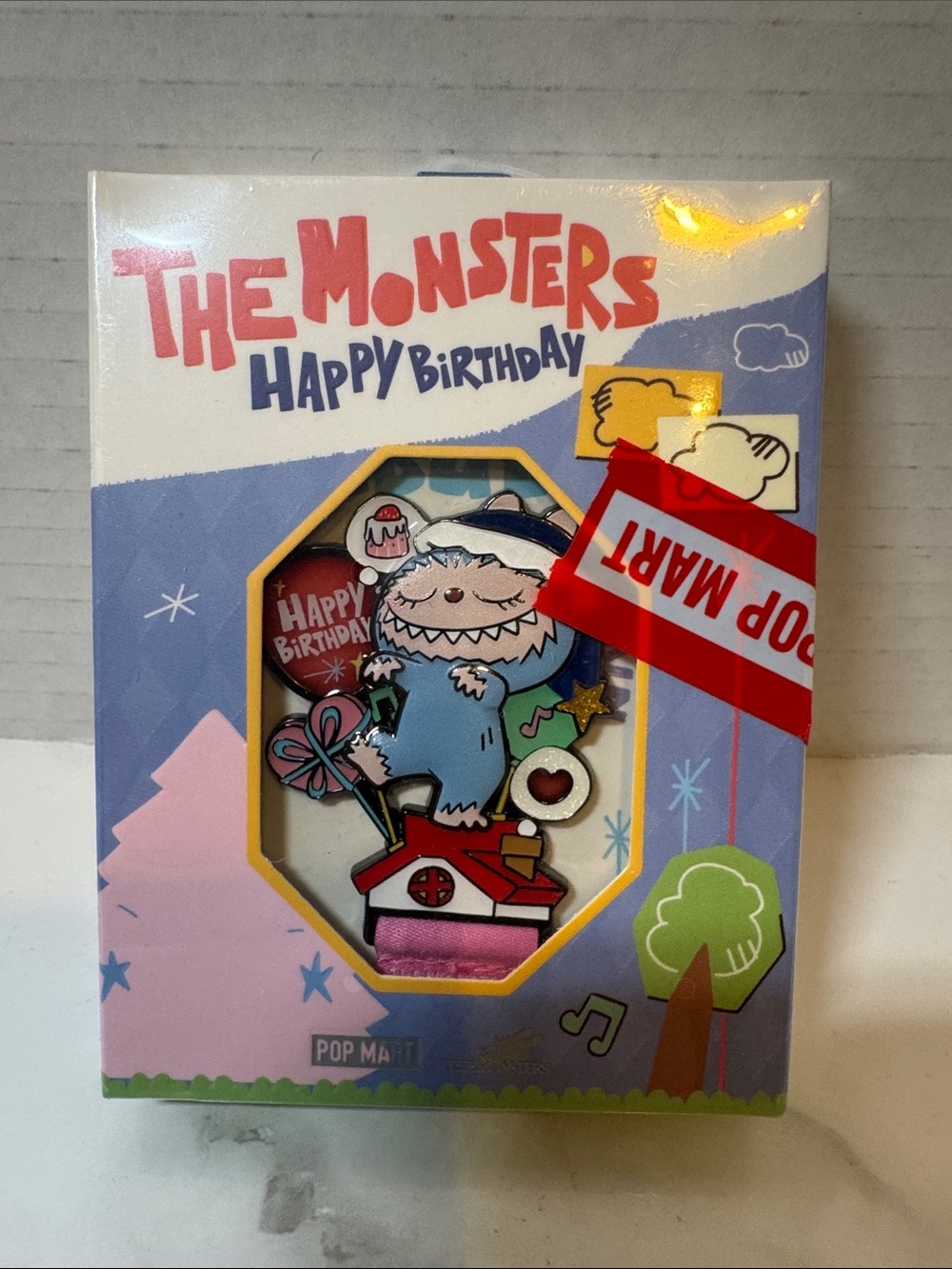 The Monsters (Labubu) Happy Birthday Badge / Pin by POP MART. New. Sealed